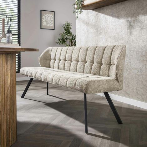 Banc en bouclette sable 180 cm MELBOURNE (1/2)