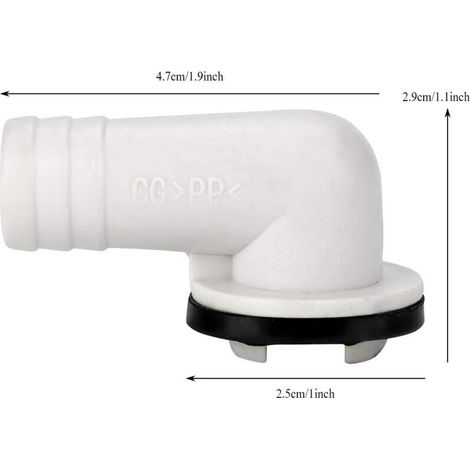1PCS Outil de Drainage de climatisation, vidange de climatiseur, connecteur de Sortie Ange Droit, pour vidange du climatiseur d'eaux usées (1/4)
