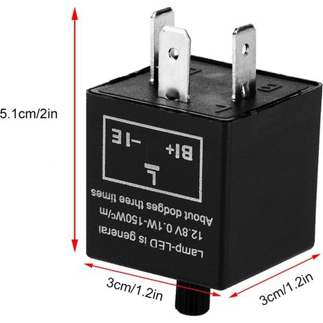 Intermitente LED de 3 pines y 12 V con temporizador flexible para señales de giro.