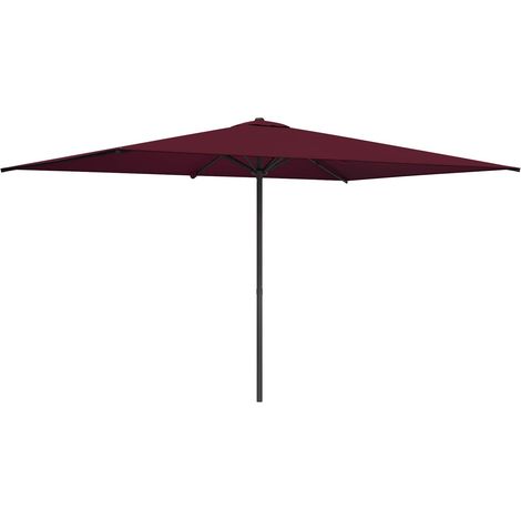 Parasol de jardin 200 x 300 cm Polyester Rectangulaire Bordeaux vidaXL (1/5)