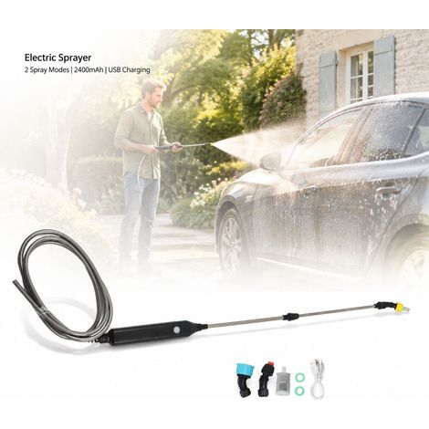 Pulvérisateur Électrique - 2m Hose - Batterie 2400mAh - USB Rechargeable - Buse Réglable - Arrosage Automatique Jardin Plantes (1/4)