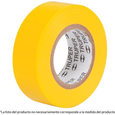 Cinta aislante - 19 mm - 18 m - Amarillo