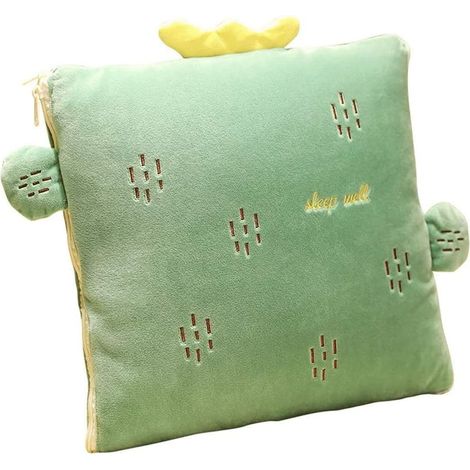 Coussin-couverture créatif 2 en 1, couette-coussin multifonctionnelle, coussin de dossier, tapis de sieste, oreillers (1/5)