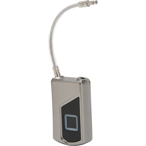 Cadenas à empreinte digitale étanche IP65, ouverture rapide en 0,5 seconde, reconnaissance automatique de 10 empreintes digitales, noir, pour valises