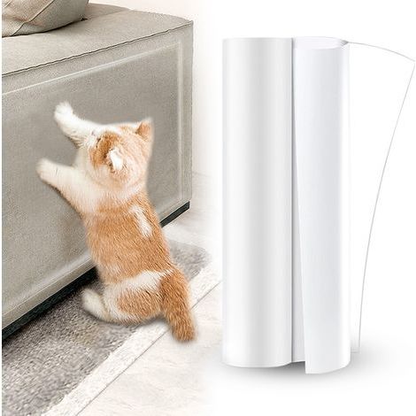 Protection Canape Chat Anti Griffe 30cm x 5m Sticker Transparent Autocollant Rouleau Protecteur de Rayure, pour Meubles Porte MurTapis Comptoirs (1/5)