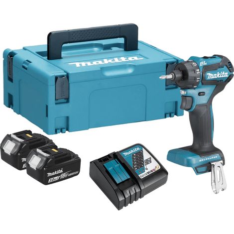 18 V Li-Ion 3 Ah MAKITA Bohrschrauber - 2 Akkus, Ladegerät, Koffer - DDF083RFJ