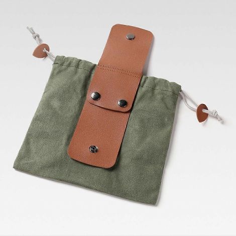 Sac de cueillette de fruits portable et pliable en cuir Oxford, idéal pour le bushcraft et le camping.