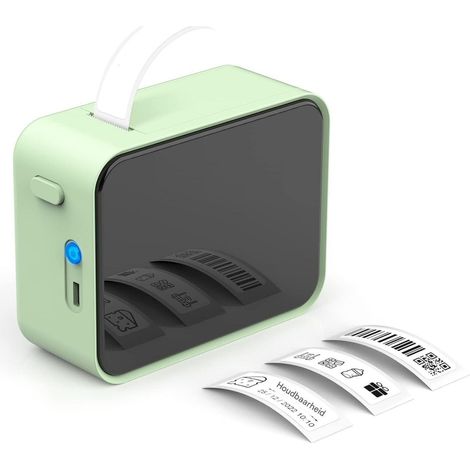 Imprimante Étiquettes Bluetooth - Imprimante Thermique P15 Mini - Compatible iOS Android - Pour Maison Bureau École - 1 Pièce