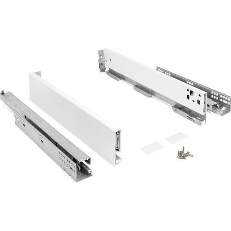 cajón qube push extracción total acabado blanco h90, h120, h185 altura cajón h90 medida cajón 450