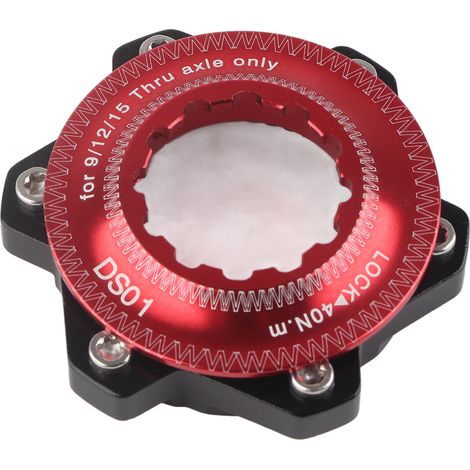Kit adaptateur de disque de frein à verrouillage central pour vélo, 6 boulons, en alliage d'aluminium (rouge/noir) (1/5)