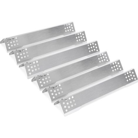 Lot de 6 Cache-brûleurs en Acier Inoxydable pour Barbecue à gaz Rösle Videro G3, G3-S, G3-S Nero, Vario+, 1,0 mm pour pièces de Rechange Rösle Videro, Accessoires pour séries G2, G4, G6 et (1/5)