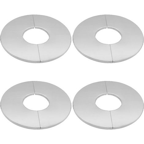 Set di 4 anelli di copertura per tubi e condotti del radiatore, in acciaio inox (1/5)