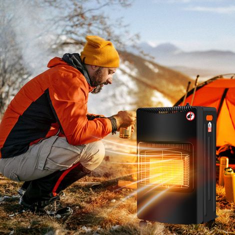 Jiubiaz Mobile Gasheizung für 8 bis 15 kg mit Druckminderer und Gasschlauch (1/5)