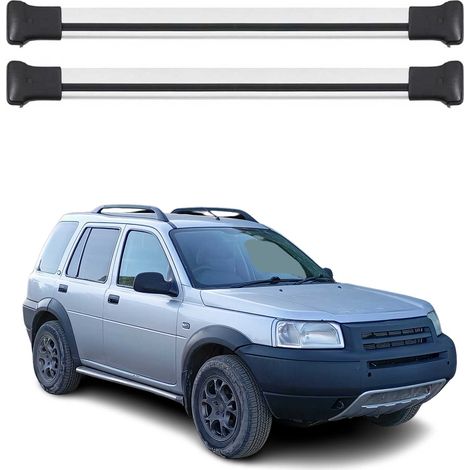 OMAC Aluminium Dachträger Querträger für Land Rover Freelander I L314 1998-2006 – Max. 75 kg – 2 Stangen Silber (1/5)