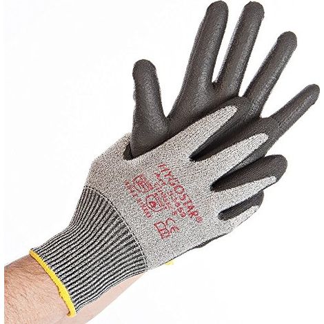 FRANZ MENSCH HYGOSTAR CUT SAFE TOUCH TOUCH SCREEN SCHNITTSCHUTZHANDSCHUHE GRAU KAT. 5 SCHWARZ PU-BESCHICHTET GRÖSSE X