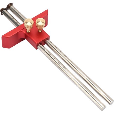 Tracer à bois double tête en acier inoxydable, jauge de marquage pour menuiserie, outil de traçage professionnel (1/5)