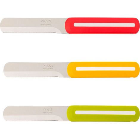 ARCOS cuchillos mesa colores 8490 3 piezas , Juego de 3 cuchillos de mesa de colores. -Marca: Arcos. -Modelo: 8490. -Hoja de acero inoxidable Nitrum, una fórmula exclusiva de Arcos (1/3)