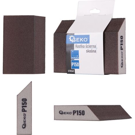 Bloc de ponçage geko g78565 grain P150 dimensions 125x90x25 mm (1/3)