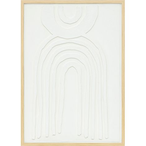 Atmosphera – Tableau blanc minimaliste 50x70 cm – Effet tridimensionnel – Polystyrène et bois MDF – Fixation rapide sans outil (1/5)