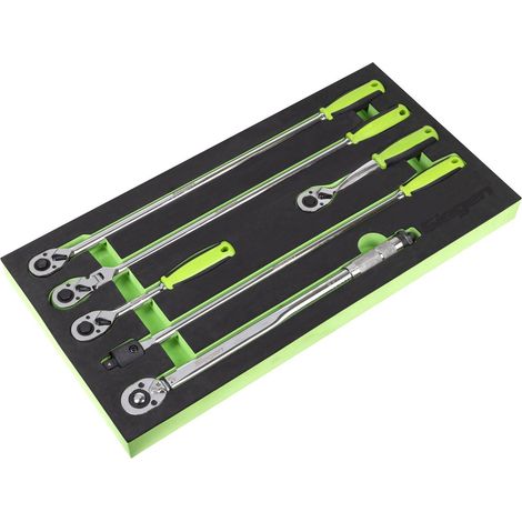 Sealey S01326 Siegen Ratchet Wrench Breaker Bar & Torque Set 1/2""Sq Drive 6pc