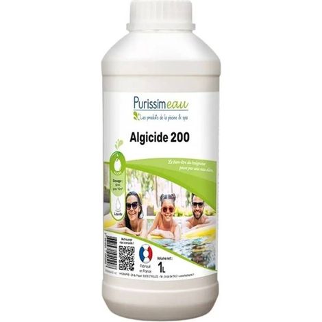 PURISSIMEAU - Anti-algues pour piscine - Algicide 200 - 1L (1/2)