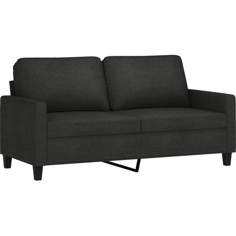 Divano a 2 Posti Nero 120 cm in Tessuto vidaXL 642272