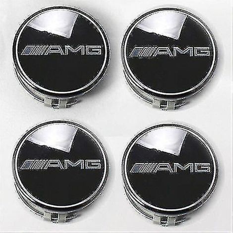 Jantes décoratives pour Mercedes, noir mat, 16 pouces, lot de 4, compatible AMG, étiquettes pneus incluses (1/2)