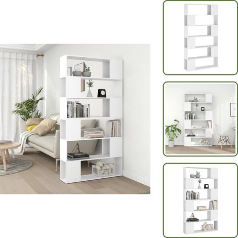 Divisoria per stanza - vidaXL Libreria/Divisorio Stanza Bianco 100x24x188 cm - Libreria con scomparti