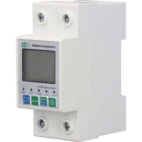 Disjoncteur Intelligent WiFi avec Écran et Contrôle à Distance - Moniteur d'Énergie Prépayé 63A 220V (1/4)