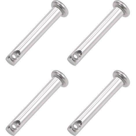 Trou Unique Goupille Blocage 4mm x 25mm Tête Plate 304 Acier Inoxydable Blocage Goupille 4Pcs (1/5)