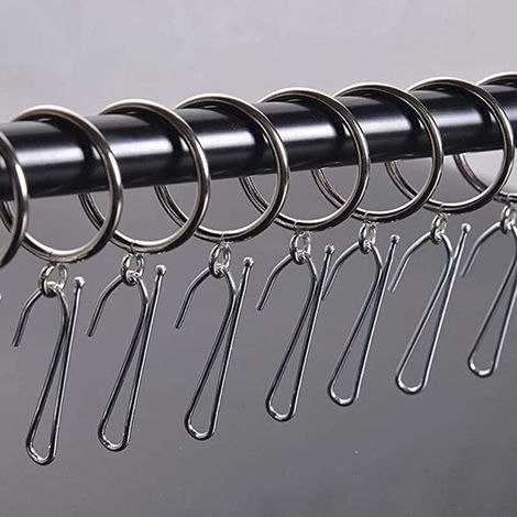 Crochets de rideaux, accessoires pour rideaux, ruban adhésif pour tissu, crochets à une seule griffe, accessoires pour tringle à rideaux (7 pièces) (1/5)