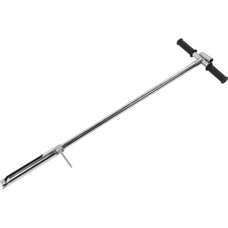 Carotteuse de sol en acier inoxydable, 105 cm, embouchure 38 mm, outil d'échantillonnage avec pédale (1/5)