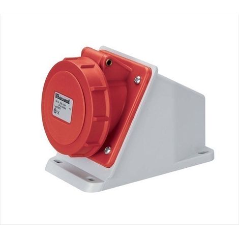Presa Base Inclinata Ip67 380V 3P+T16A ( Elettrocanali Cod. Ec690531 )