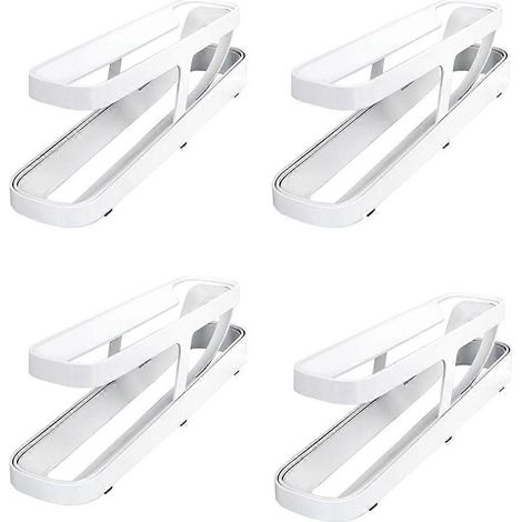 Lot de 4 supports à œufs pour réfrigérateur, boîte de rangement à œufs à roulettes, distributeur d'œufs peu encombrant (1/5)