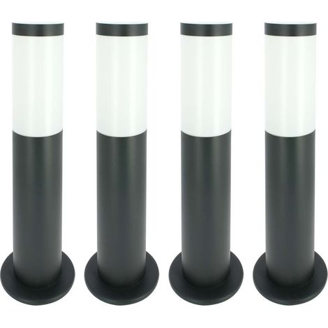 Set 4 terminali da esterno E27 antracite VALENTE altezza 45cm (1/5)