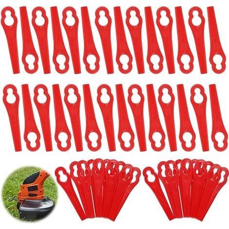 120pcs coupe-bordure en plastique,Lames de Coupe en Plastique,lames de rechange pour coupe-bordure,Tondeuse à Gazon en Plastique Lames,lames de rechange en plastique,pelouse Tondeuse Accessoires (120) (1/5)