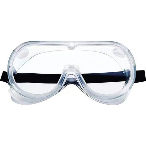 GABRIELLE Lunettes de protection anti-buée anti-éclaboussures, verres transparents et bande élastique entièrement réglable, lunettes de sécurité universelles pour femmes ou hommes (1 lunette) (1/5)