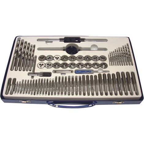Coffret 75pcs forets HSS, tarauds, filières et accessoires - OM 9223 - CLAS Equipements