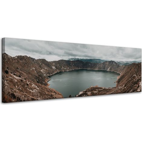 Stampa su tela "Lago in montagna" 120x40 cm