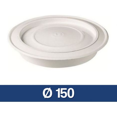 ROSONE PER TUBO STUFA PELLET SMALTATO BIANCO CANNA FUMARIA CAMINO STUFA 10027V 150 (16141)