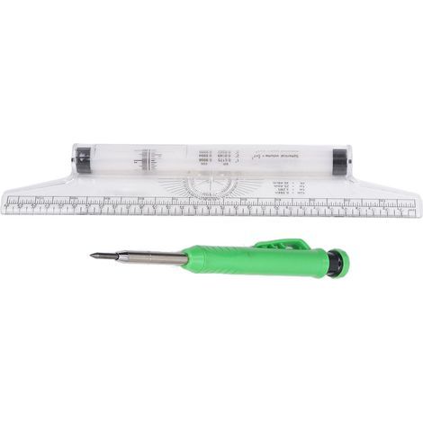 30 cm Rollmesslineal, verschiedene Formeln, horizontale und vertikale Parallelen, Kreisbögen, Zeichenrolle (1/4)