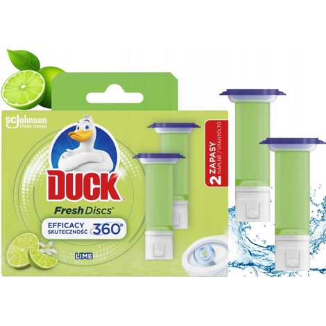 Duck Fresh Discs Lime - Gel Toilette in pastiglie da 72 ml (2 x 36 ml)
