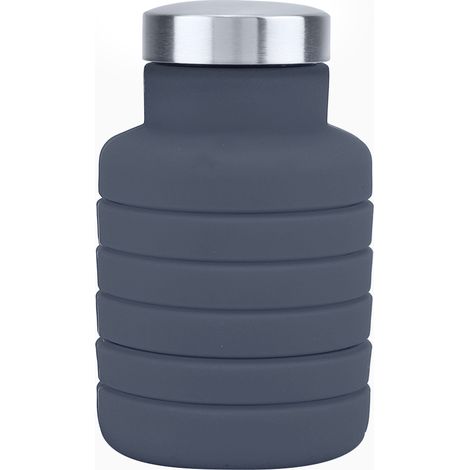 Gobelet pliable 500 ml bouteille d'eau portable pour voyage extérieur, tasse réutilisable pliante noire pour bureau maison (1/5)