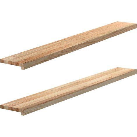 Fensterbänke 2 Stk. Unbehandelt 160x20x2 cm Massivholz Eiche