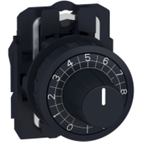 Potenciómetro SCHNEIDER POTENCIOMAX con resistencia de 10kΩ y 1W de potencia.