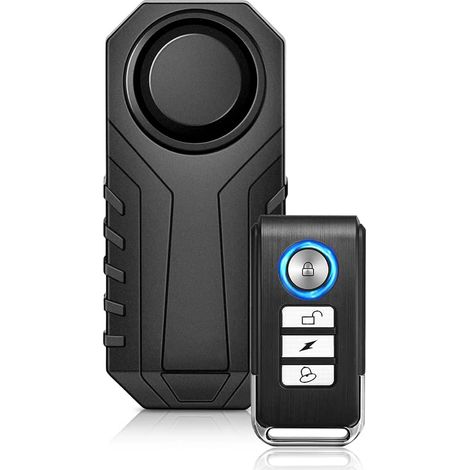 Système d'alarme pour vélo (1 unité), dispositif antivol sans fil puissant de 113 dB, système d'alarme étanche pour vélo, moto et voiture avec télécommande.