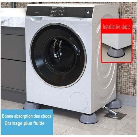 4 Pièces Pied Anti Vibration Machine a Laver,Support Machine a Laver Anti Vibration,Pied Machine a Laver,Convient Aux Appareils (1/4)