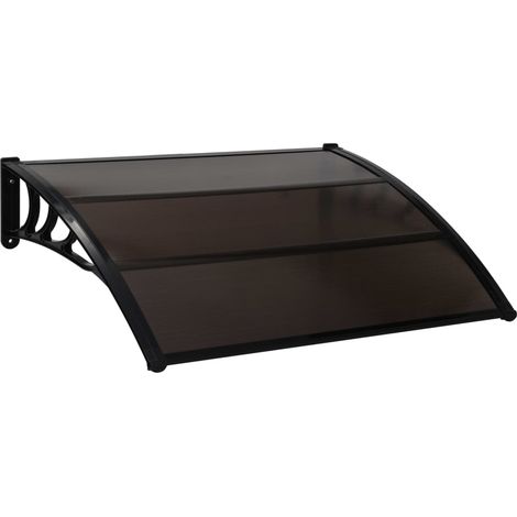 Marquesina de puerta PC negro 120x100 cm vidaXL
