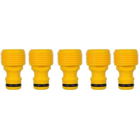 5 x Hozelock 2289 Garden Hose Threaded Adaptor 3/4in BSP Male Thread 3/4