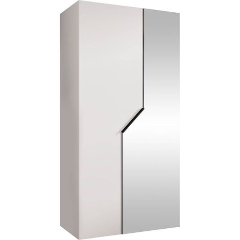Armoire Hartford 597, Blanc, 202x100x52cm, Portes d'armoire: Avec des charnières, Nombre d'étagères: 0 (1/5)